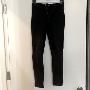 Zara black high-waisted skinny ankle jeans